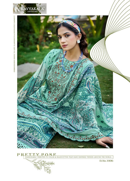 Anarkali Vol 25 Kavyakala Lawn Cotton Karachi Salwar Suits Supplier Ahmedabad