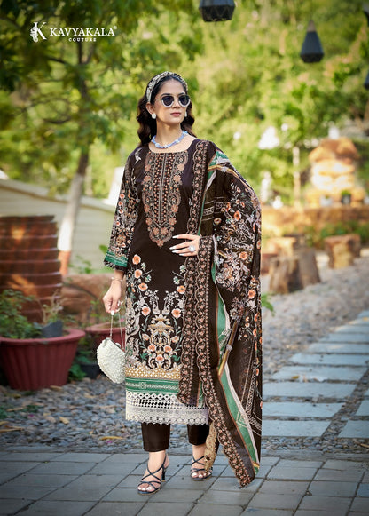Anarkali Vol 25 Kavyakala Lawn Cotton Karachi Salwar Suits Supplier Ahmedabad