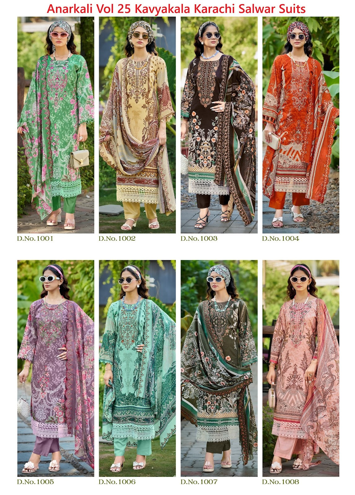 Anarkali Vol 25 Kavyakala Lawn Cotton Karachi Salwar Suits Supplier Ahmedabad