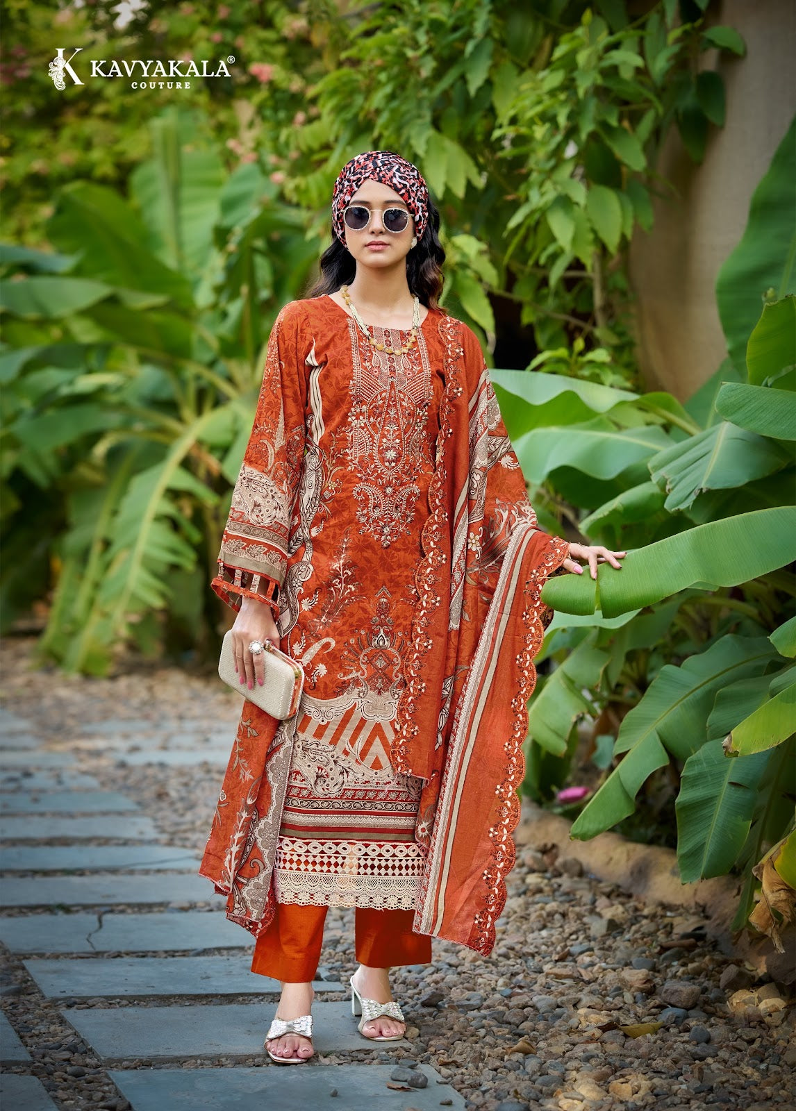 Anarkali Vol 25 Kavyakala Lawn Cotton Karachi Salwar Suits Supplier Ahmedabad