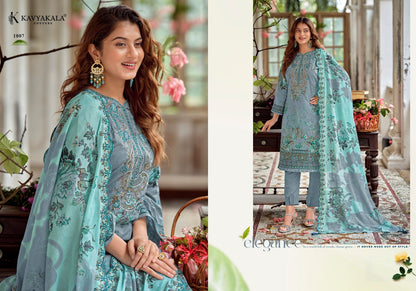 Anarkali Vol 26 Kavyakala Lawn Cotton Karachi Salwar Suits Wholesaler India