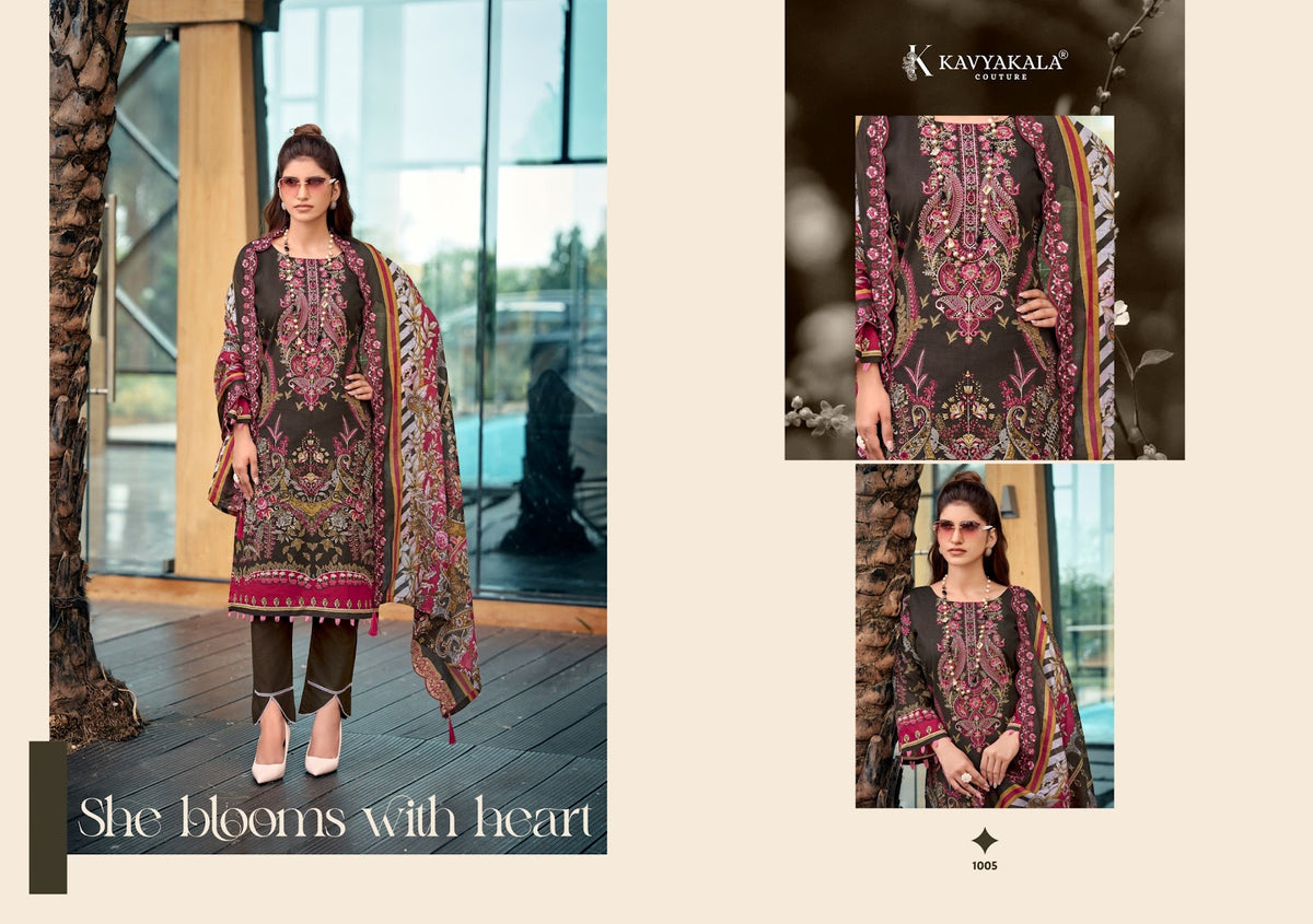 Anarkali Vol 27 Kavyakala Lawn Cotton Karachi Salwar Suits Supplier India