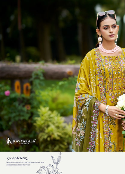 Anarkali Vol 28 Kavyakala Lawn Cotton Karachi Salwar Suits Supplier Ahmedabad
