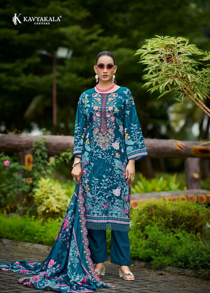 Anarkali Vol 28 Kavyakala Lawn Cotton Karachi Salwar Suits Supplier Ahmedabad