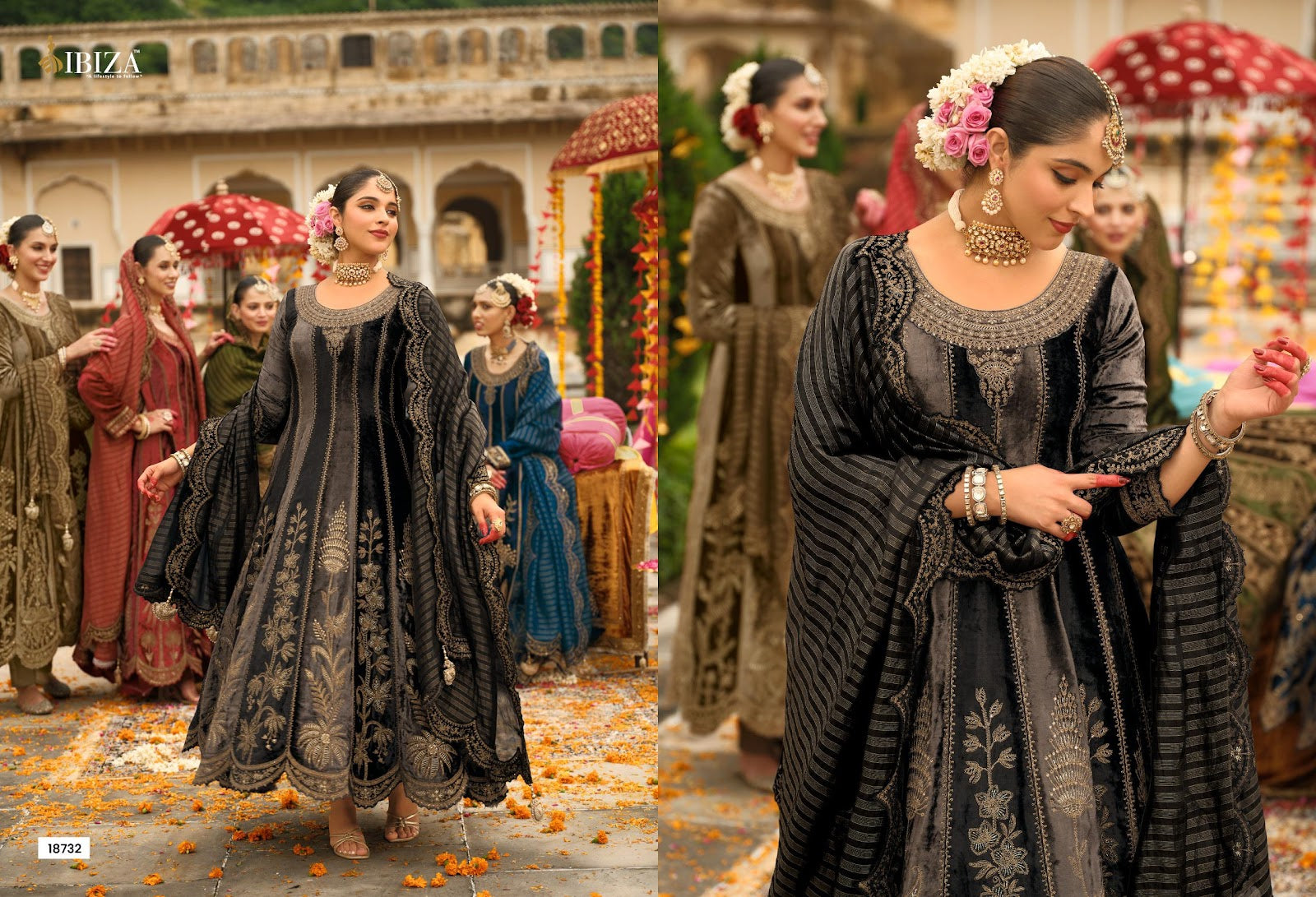 Anarkali Vol 2 Ibiza Velvet Suits Exporter