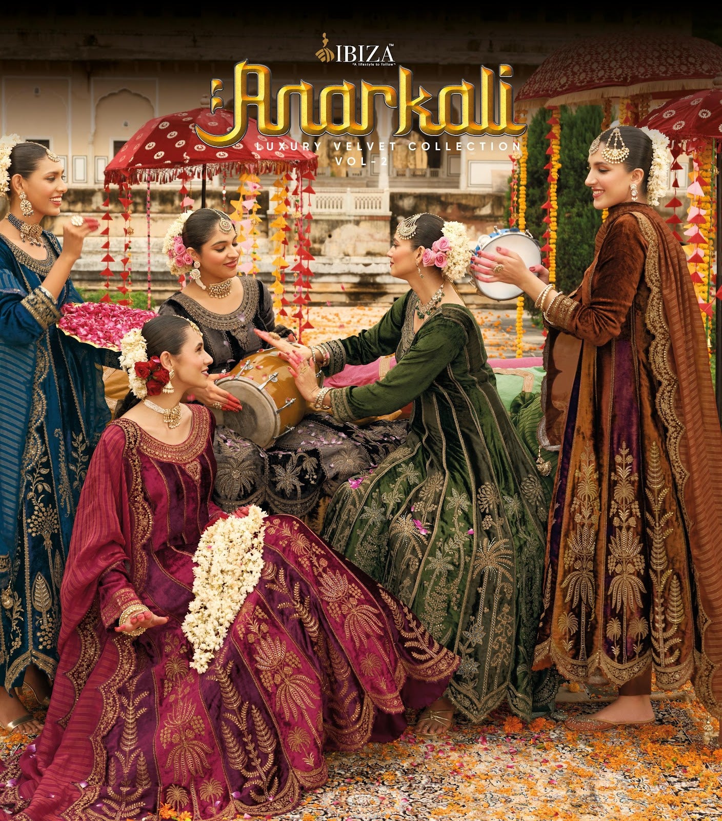 Anarkali Vol 2 Ibiza Velvet Suits Exporter