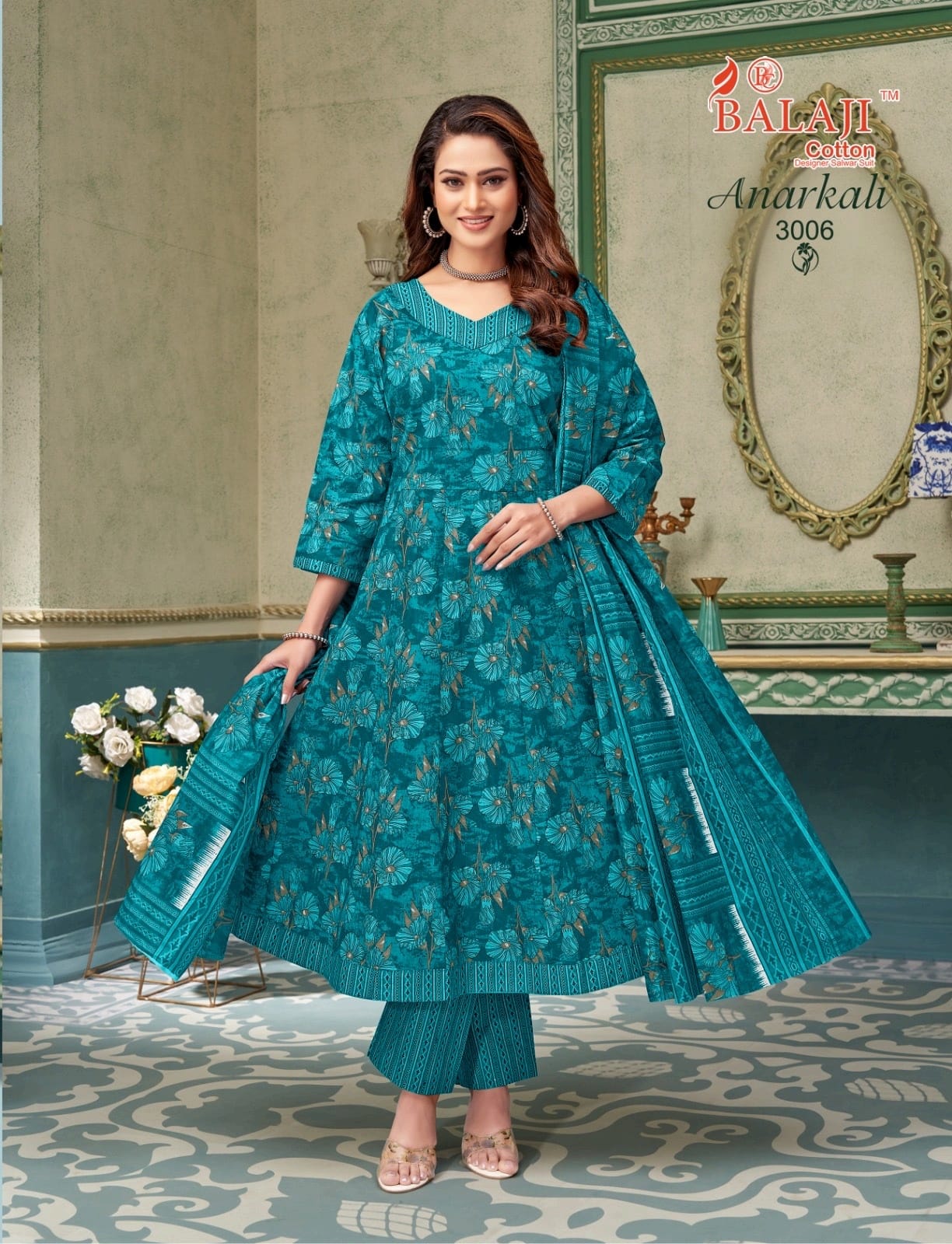 Anarkali Vol 3 Balaji Readymade Cotton Pant Suits Wholesale Price
