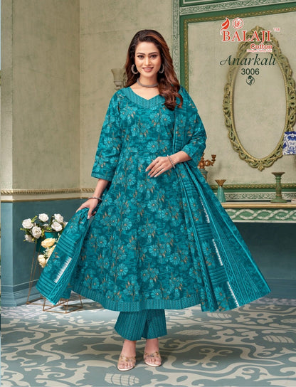 Anarkali Vol 3 Balaji Readymade Cotton Pant Suits Wholesale Price