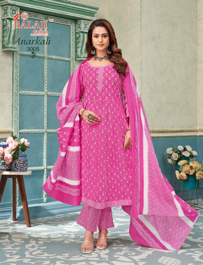 Anarkali Vol 3 Balaji Readymade Cotton Pant Suits Wholesale Price