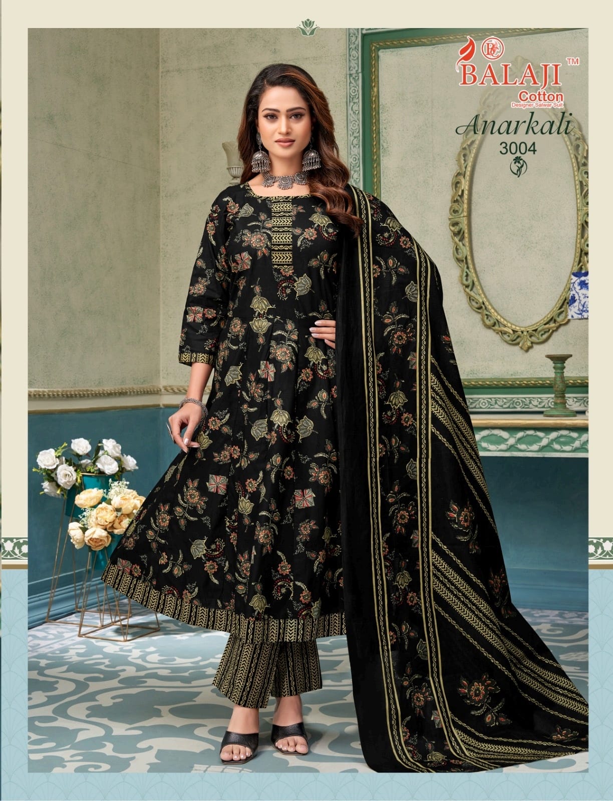 Anarkali Vol 3 Balaji Readymade Cotton Pant Suits Wholesale Price