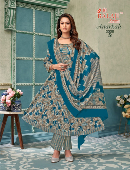 Anarkali Vol 3 Balaji Readymade Cotton Pant Suits Wholesale Price