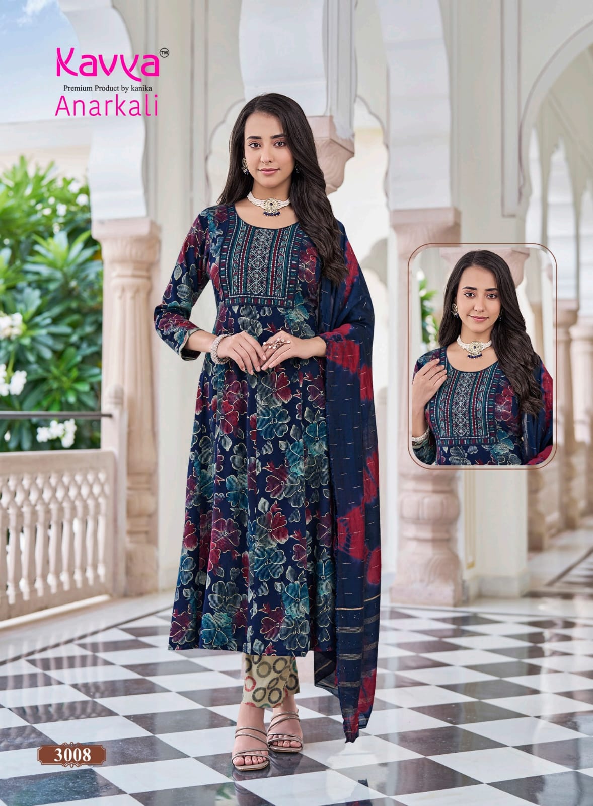 Anarkali Vol 3 Kavya Rayon Readymade Pant Style Suits Manufacturer Ahmedabad