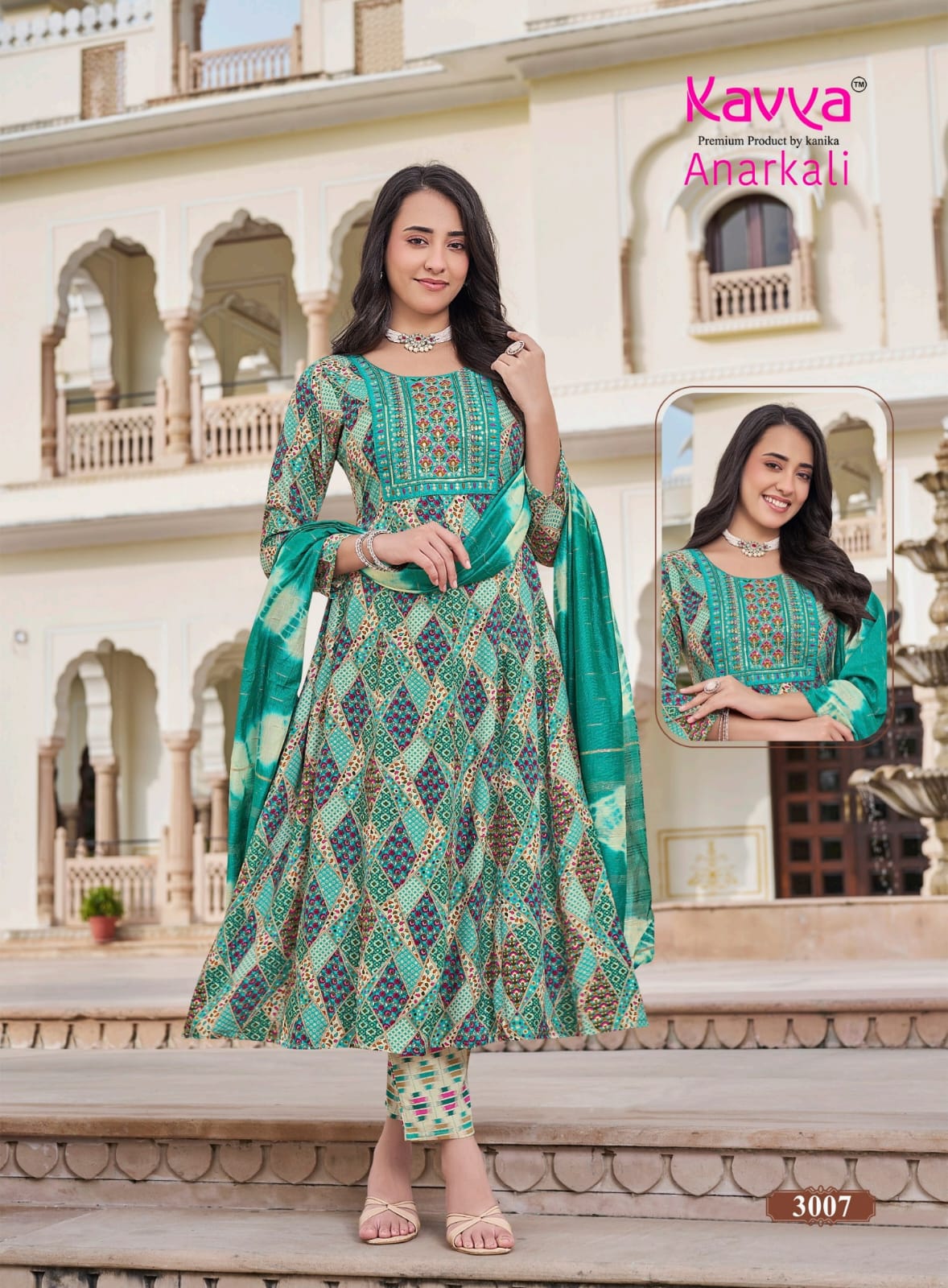 Anarkali Vol 3 Kavya Rayon Readymade Pant Style Suits Manufacturer Ahmedabad