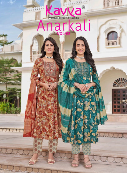 Anarkali Vol 3 Kavya Rayon Readymade Pant Style Suits Manufacturer Ahmedabad