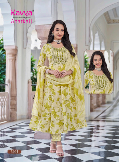 Anarkali Vol 3 Kavya Rayon Readymade Pant Style Suits Manufacturer Ahmedabad
