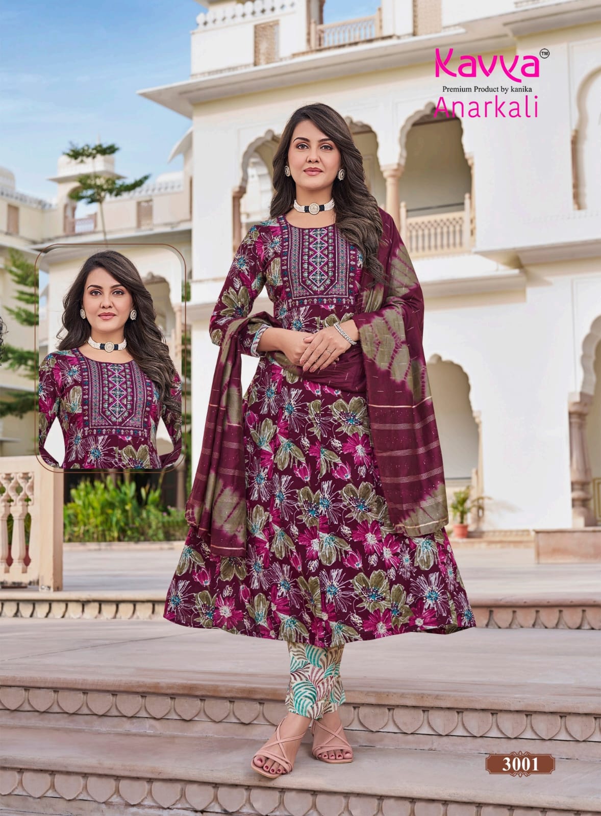 Anarkali Vol 3 Kavya Rayon Readymade Pant Style Suits Manufacturer Ahmedabad