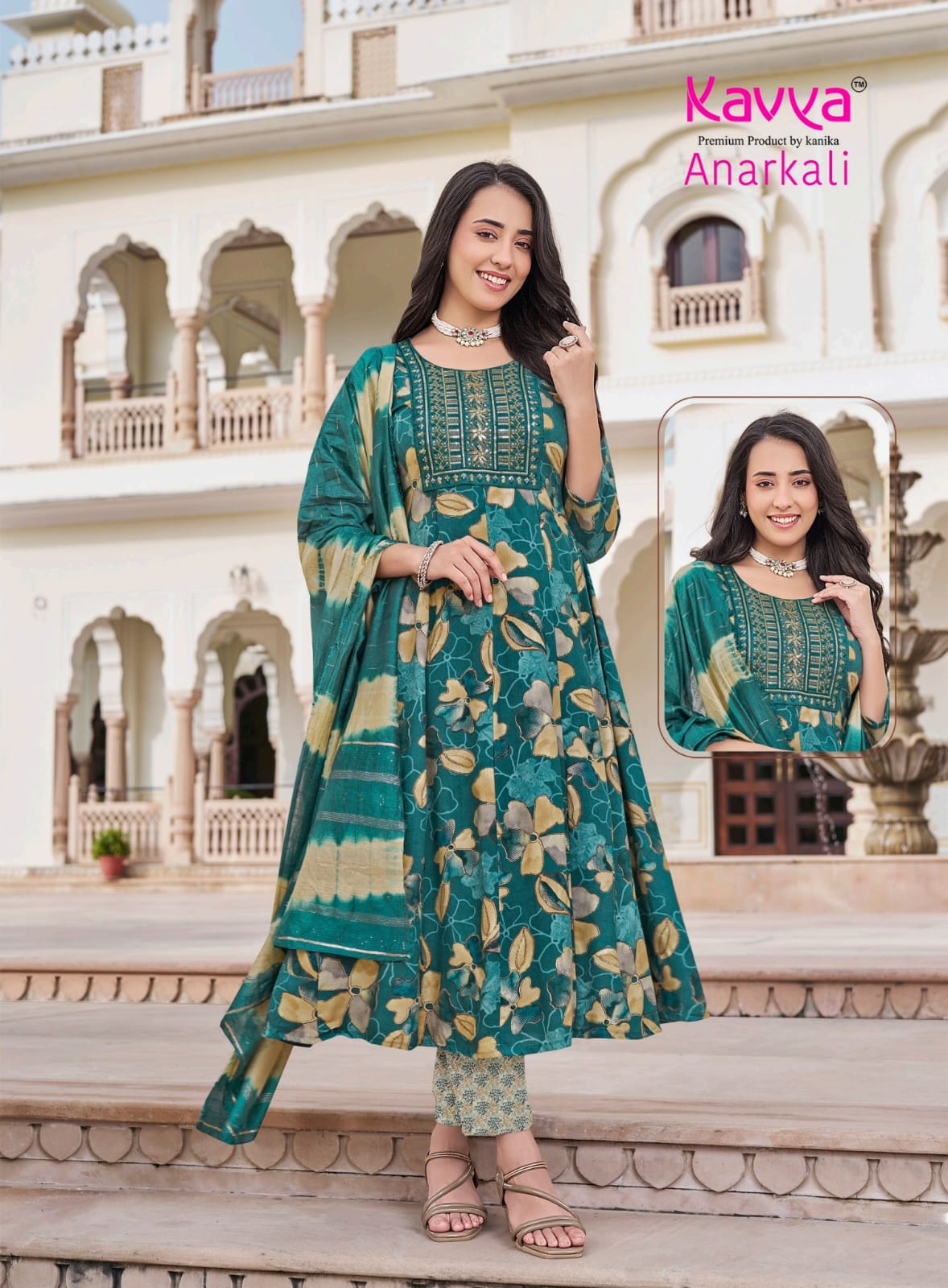 Anarkali Vol 3 Kavya Rayon Readymade Pant Style Suits Manufacturer Ahmedabad