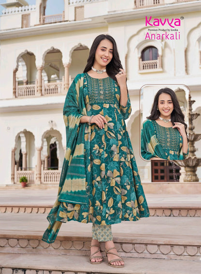 Anarkali Vol 3 Kavya Rayon Readymade Pant Style Suits Manufacturer Ahmedabad