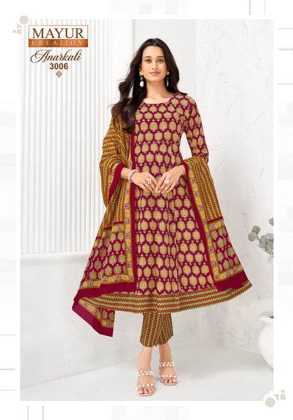 Anarkali Vol 3 Mayur Creation Readymade Cotton Pant Suits Wholesale Rate