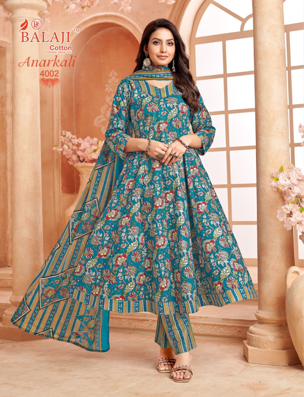 Anarkali Vol 4 Balaji Readymade Cotton Pant Suits Exporter Gujarat