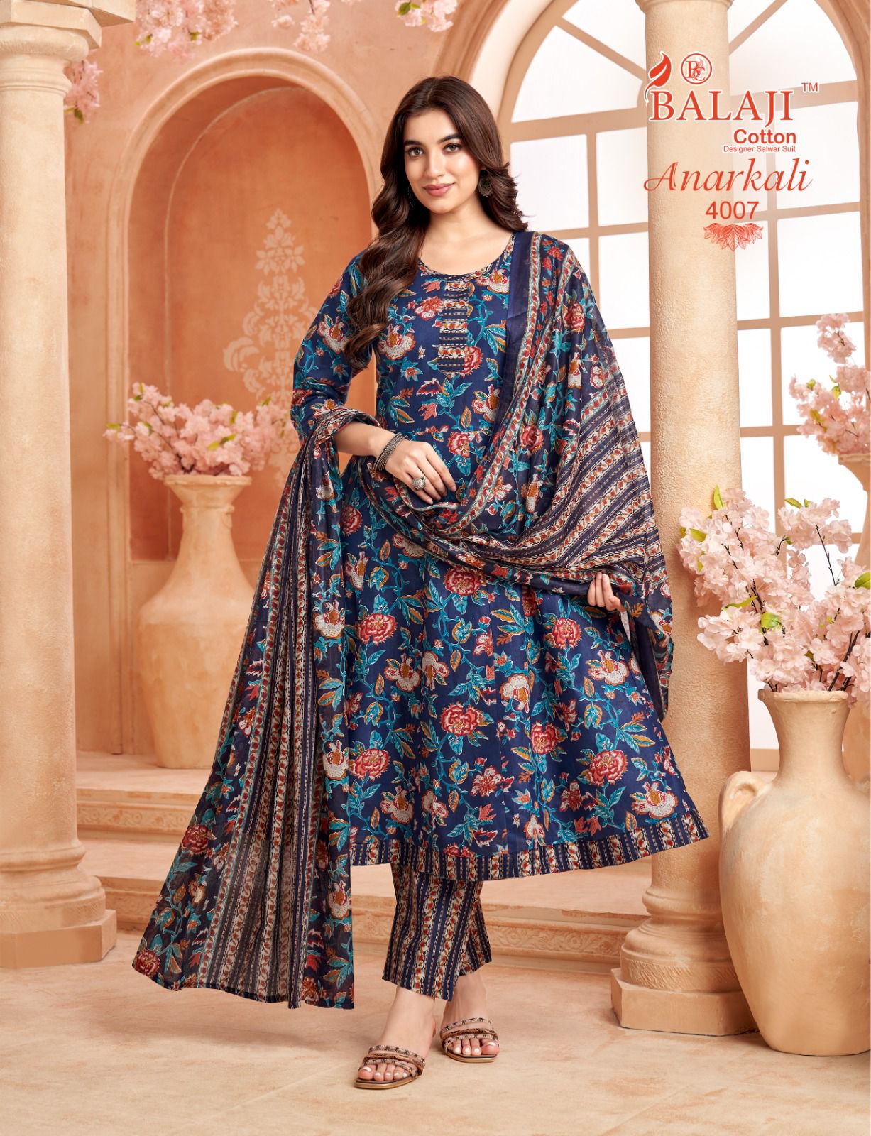 Anarkali Vol 4 Balaji Readymade Cotton Pant Suits Exporter Gujarat