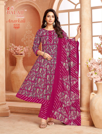 Anarkali Vol 4 Balaji Readymade Cotton Pant Suits Exporter Gujarat