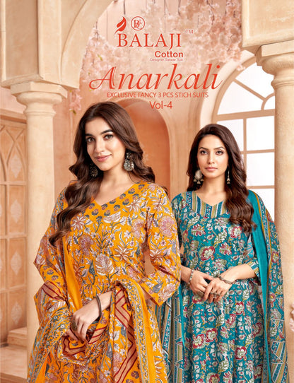 Anarkali Vol 4 Balaji Readymade Cotton Pant Suits Exporter Gujarat