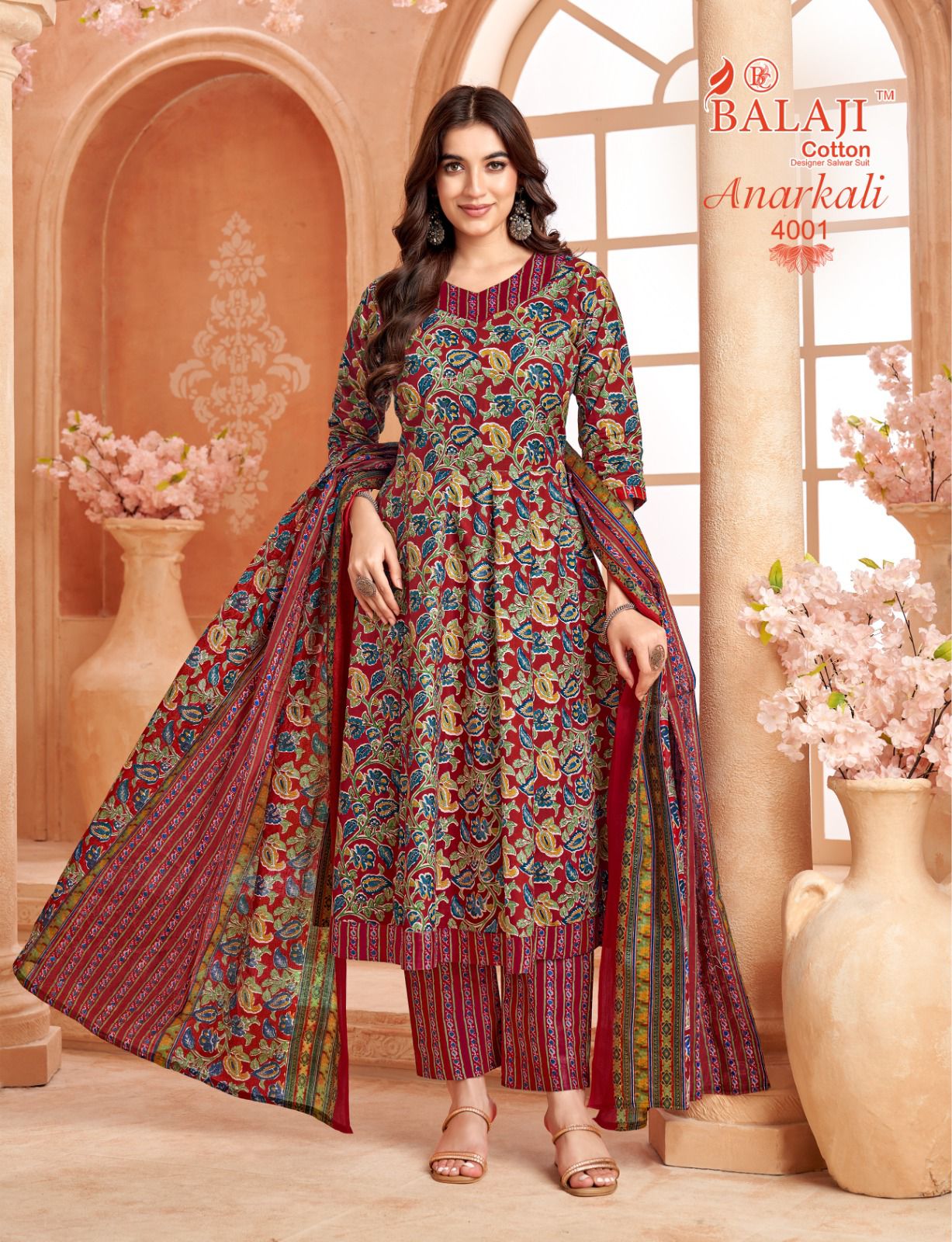 Anarkali Vol 4 Balaji Readymade Cotton Pant Suits Exporter Gujarat