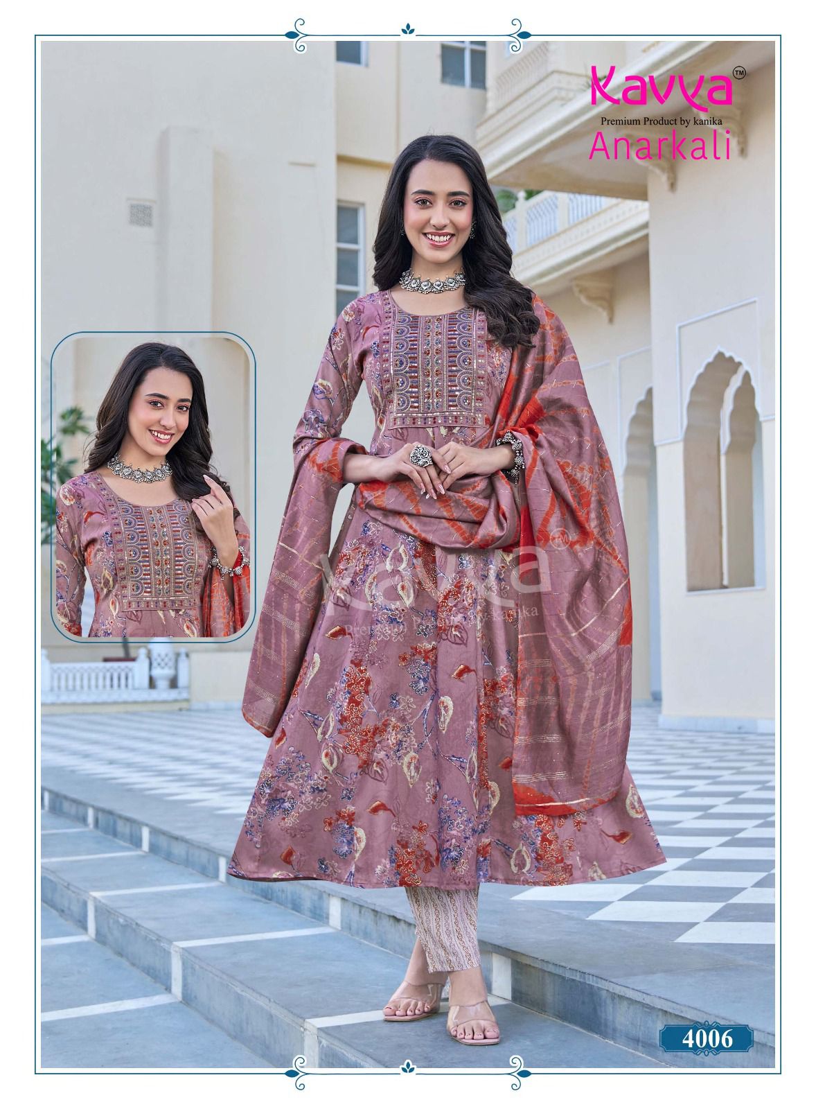 Anarkali Vol 4 Kavya Rayon Foil Readymade Pant Style Suits Manufacturer Ahmedabad
