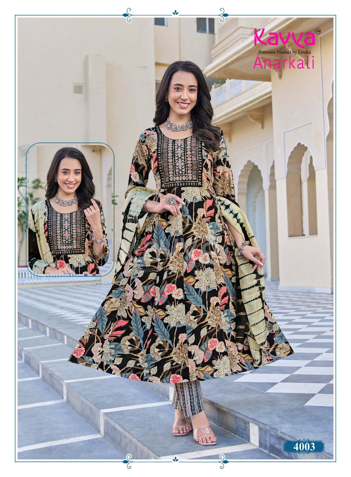 Anarkali Vol 4 Kavya Rayon Foil Readymade Pant Style Suits Manufacturer Ahmedabad