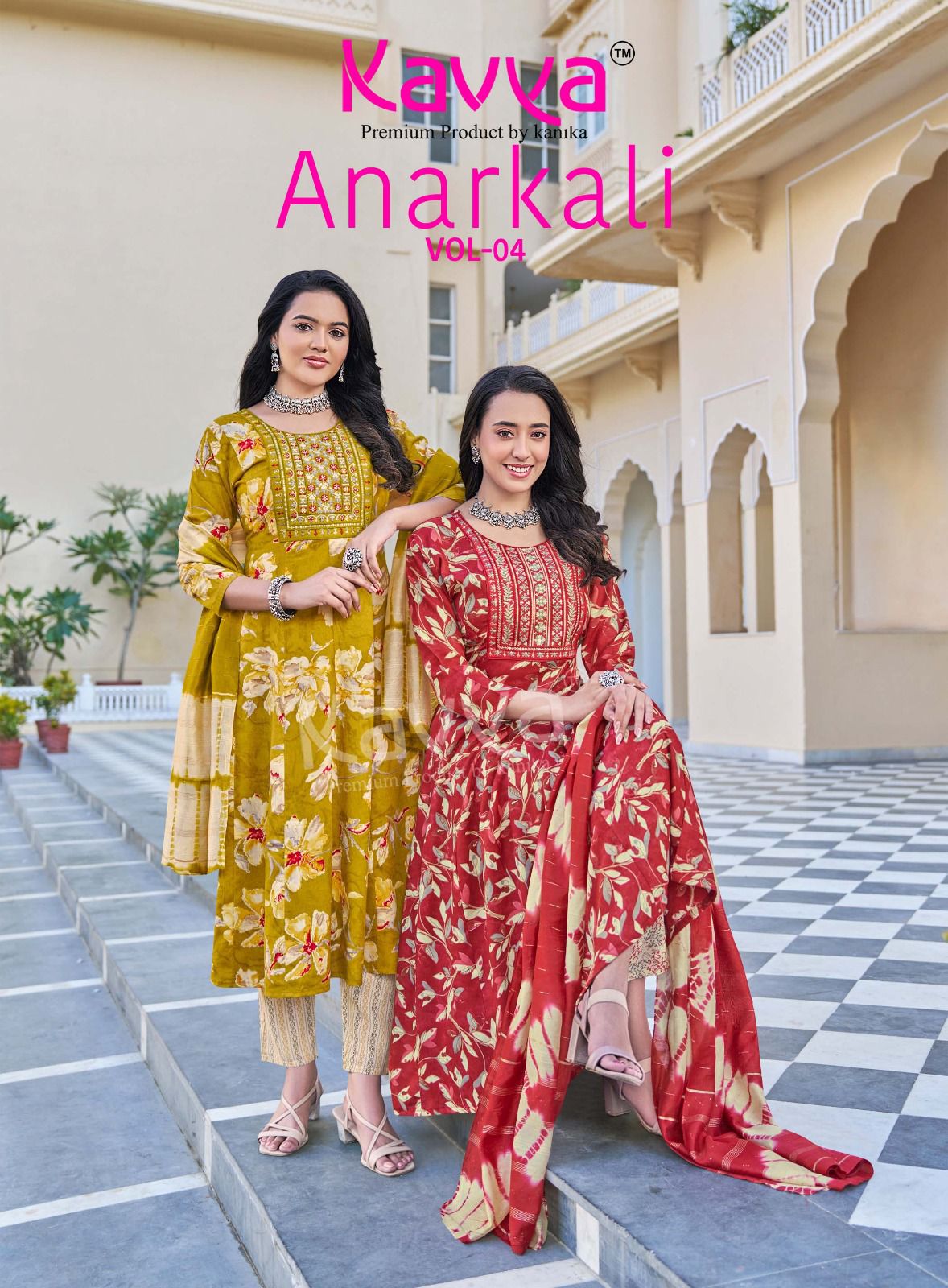 Anarkali Vol 4 Kavya Rayon Foil Readymade Pant Style Suits Manufacturer Ahmedabad