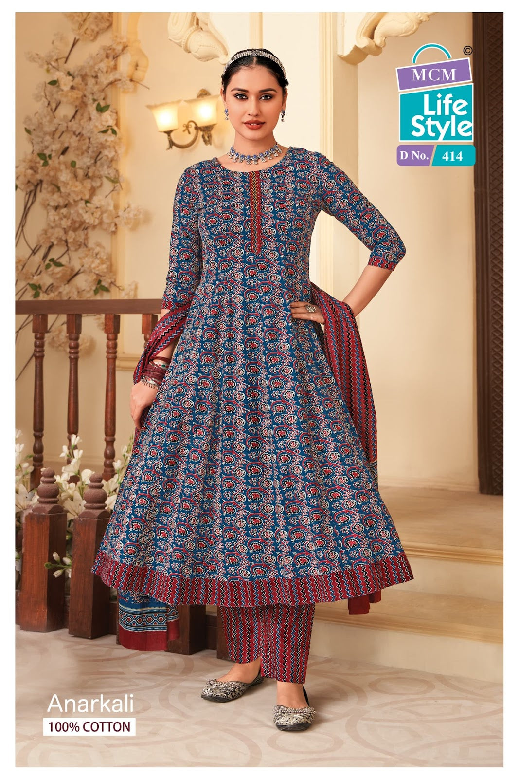 Anarkali Vol 4 Mcm Lifestyle Readymade Cotton Pant Suits Manufacturer India