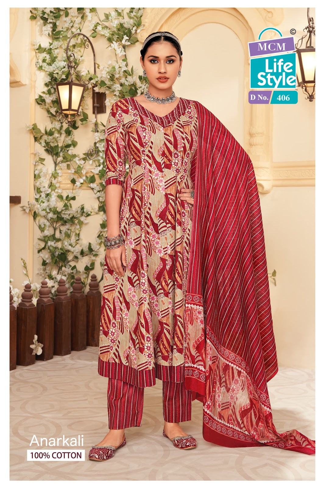 Anarkali Vol 4 Mcm Lifestyle Readymade Cotton Pant Suits Manufacturer India