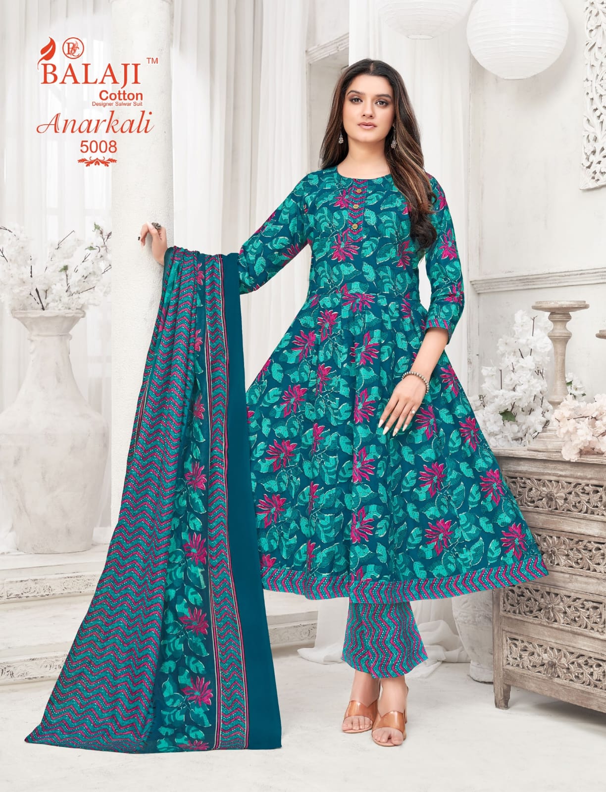 Anarkali Vol 5 Balaji Readymade Cotton Pant Suits Wholesaler Ahmedabad