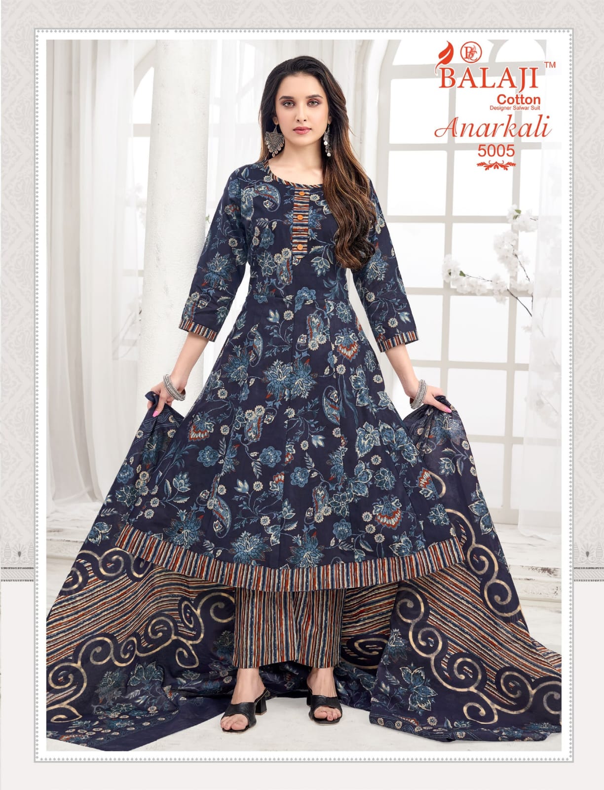 Anarkali Vol 5 Balaji Readymade Cotton Pant Suits Wholesaler Ahmedabad