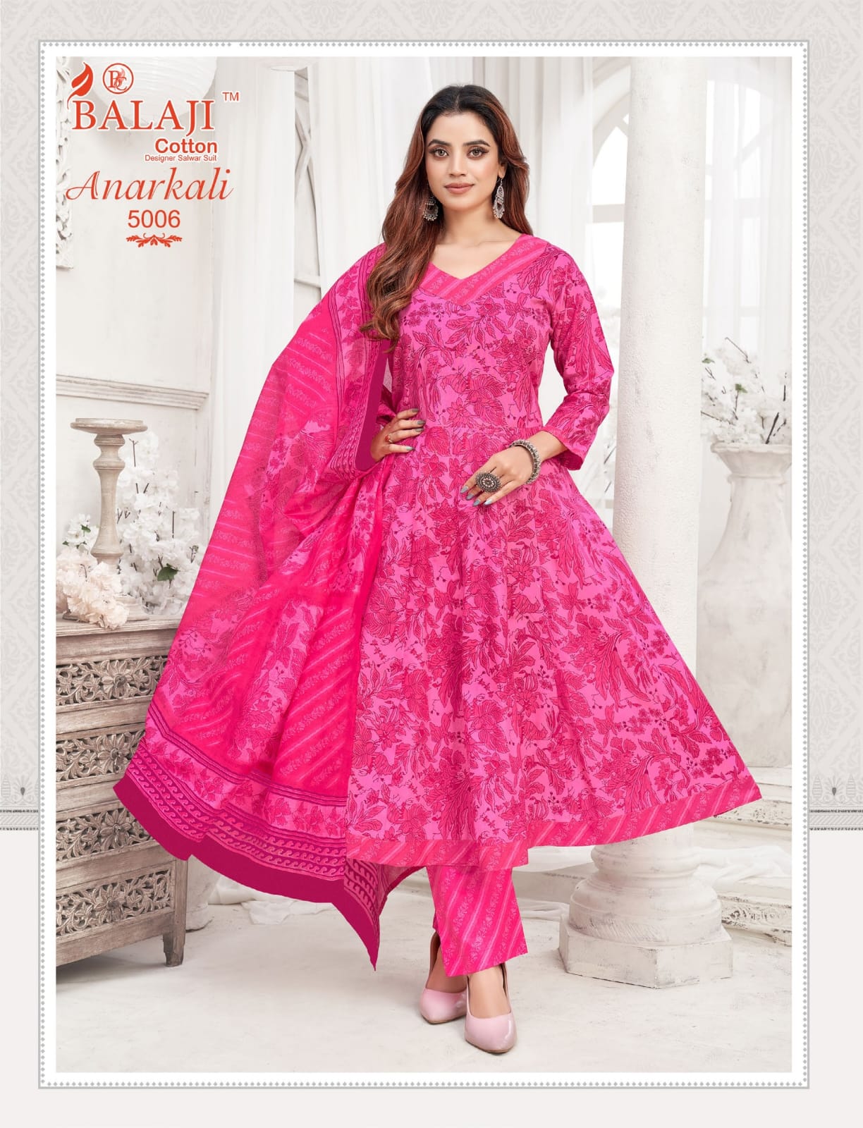 Anarkali Vol 5 Balaji Readymade Cotton Pant Suits Wholesaler Ahmedabad