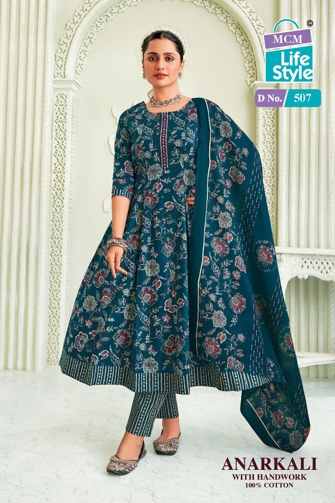 Anarkali Vol 5 Mcm Lifestyle Readymade Cotton Pant Suits Wholesaler Gujarat