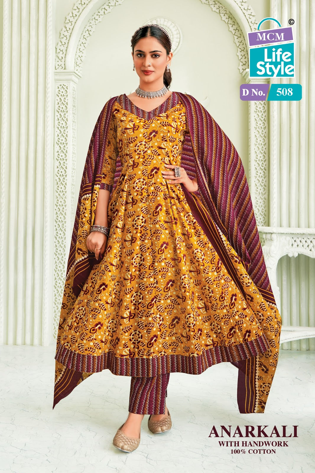 Anarkali Vol 5 Mcm Lifestyle Readymade Cotton Pant Suits Wholesaler Gujarat