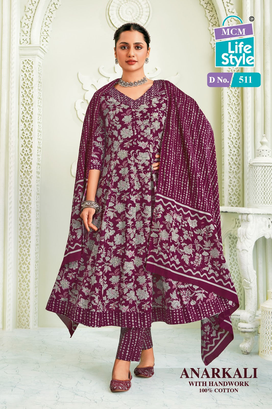 Anarkali Vol 5 Mcm Lifestyle Readymade Cotton Pant Suits Wholesaler Gujarat