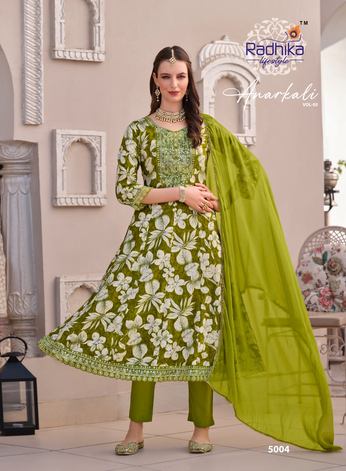 Anarkali Vol 5 Radhika Lifestyle Reyon Readymade Pant Style Suits Supplier