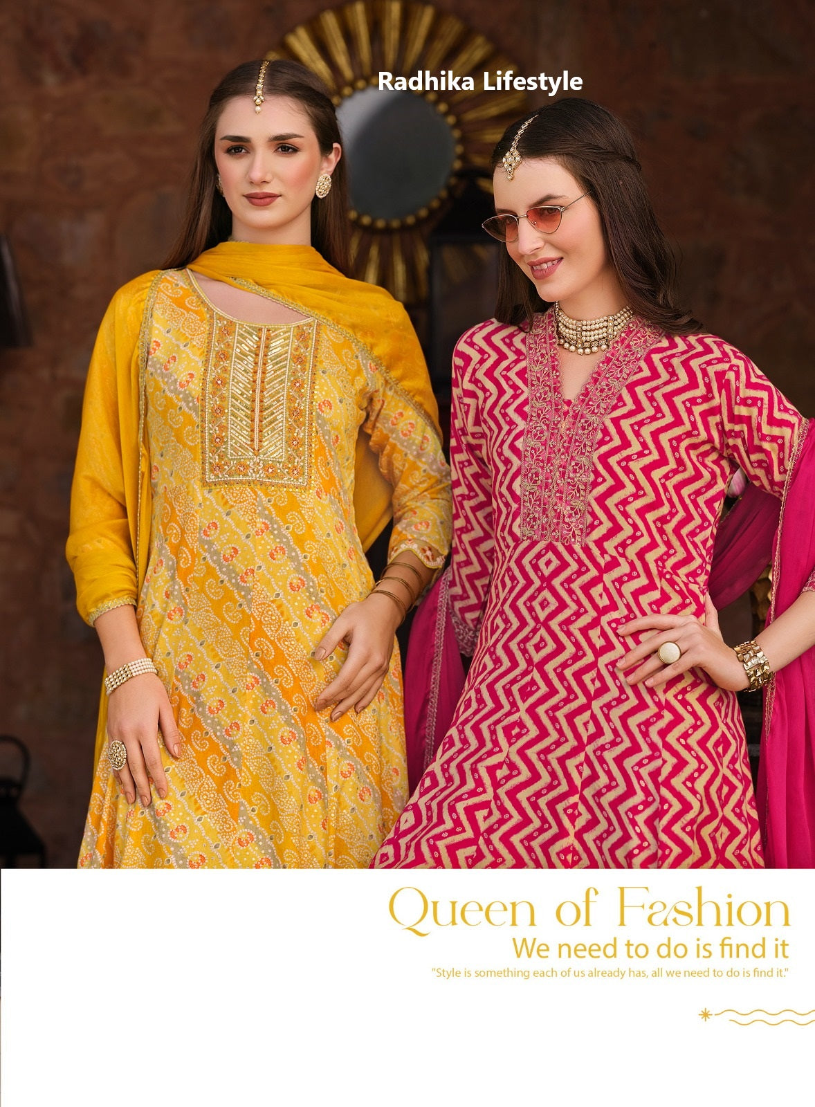 Anarkali Vol 5 Radhika Lifestyle Reyon Readymade Pant Style Suits Supplier