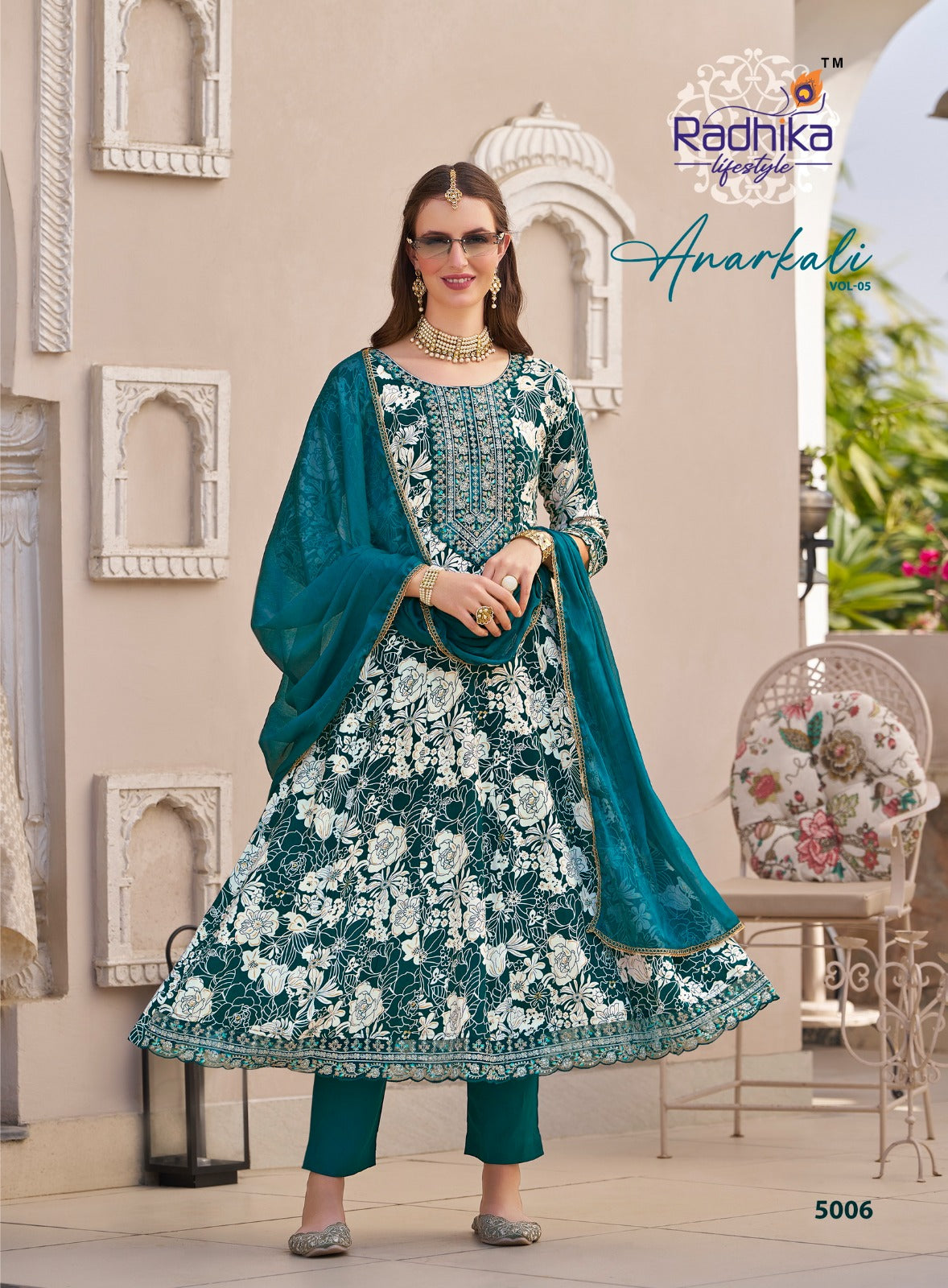 Anarkali Vol 5 Radhika Lifestyle Reyon Readymade Pant Style Suits Supplier