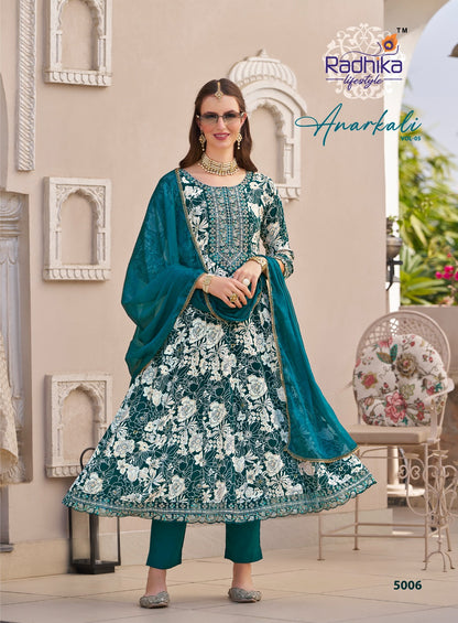 Anarkali Vol 5 Radhika Lifestyle Reyon Readymade Pant Style Suits Supplier