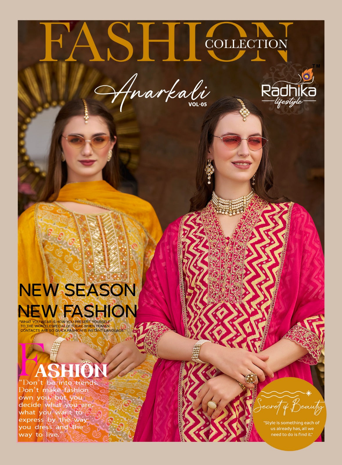 Anarkali Vol 5 Radhika Lifestyle Reyon Readymade Pant Style Suits Supplier