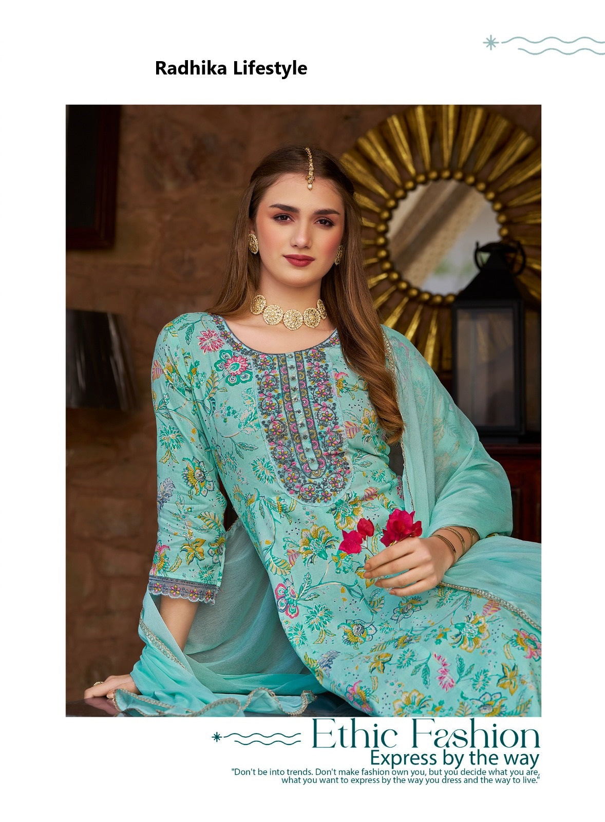 Anarkali Vol 5 Radhika Lifestyle Reyon Readymade Pant Style Suits Supplier