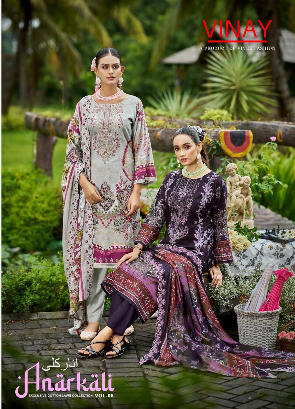 Anarkali Vol 5 Vinay Cambric Cotton Karachi Salwar Suits Supplier