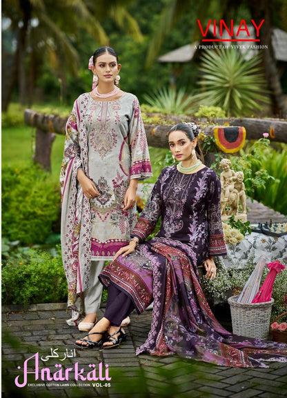 Anarkali Vol 5 Vinay Cambric Cotton Karachi Salwar Suits Supplier