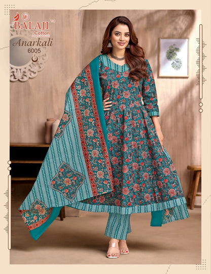 Anarkali Vol 6 Balaji Readymade Cotton Pant Suits Exporter India