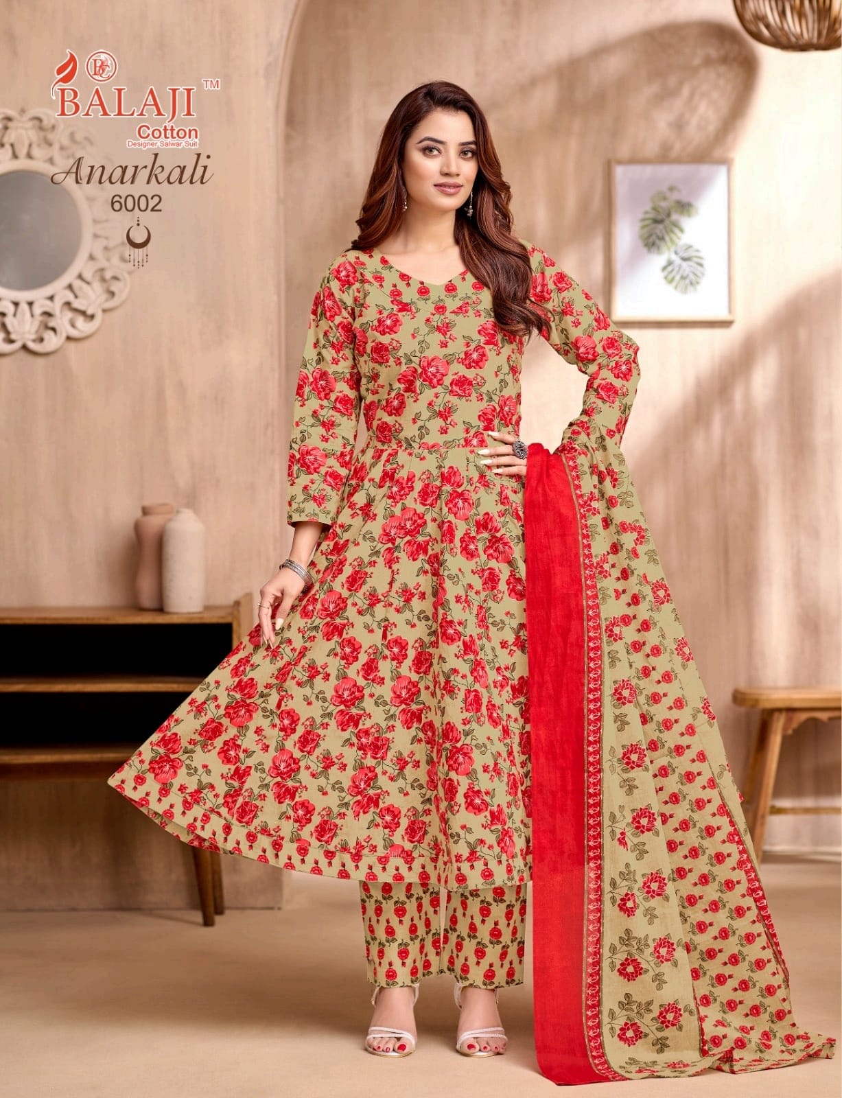 Anarkali Vol 6 Balaji Readymade Cotton Pant Suits Exporter India