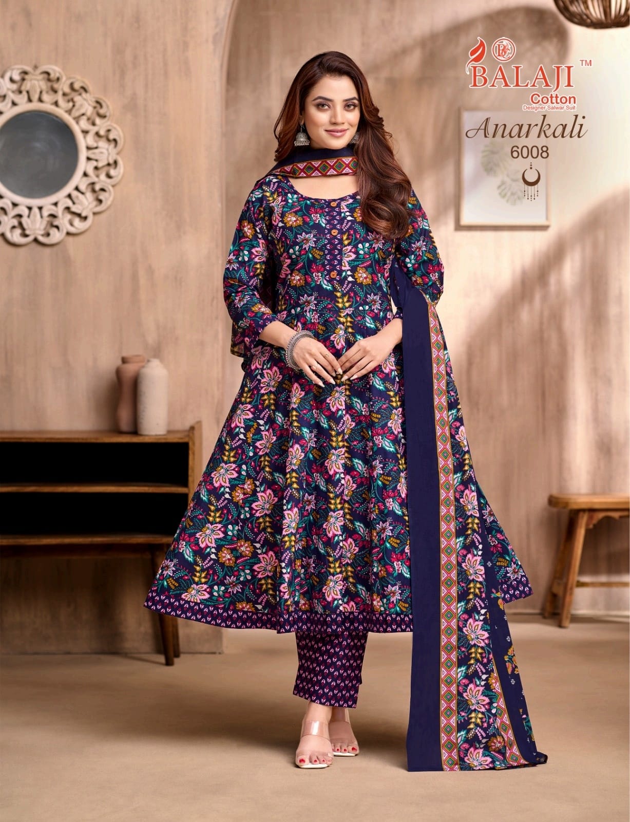 Anarkali Vol 6 Balaji Readymade Cotton Pant Suits Exporter India